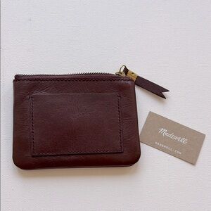 Madewell The Small Travel Zip Pouch-NWT- Dark Cabernet